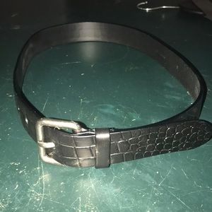 Prada belt 34/85 black leather with pattern